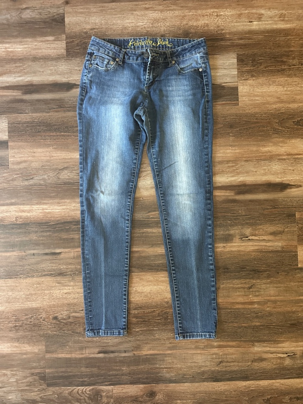 Celebrity Pink Medium Wash Skinny Jeans